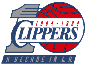 Los Angeles Clippers 1993-1994 Anniversary Logo iron on paper